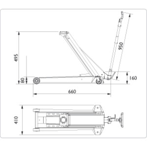 Домкрат подкатной 2 т, AC Hydraulic, DK20