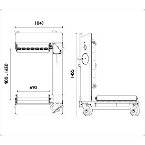 Тележка для транспортировки колес AC Hydraulic WT1500NT 1500 кг