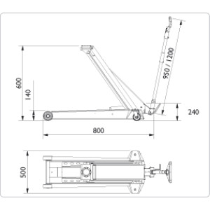 Домкрат підкатний 4 т, AC Hydraulic, DK40Q