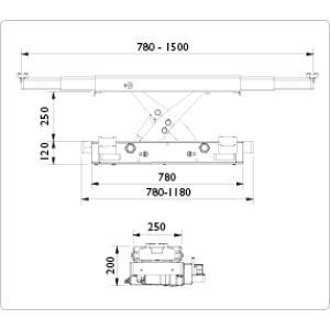 Траверса гідравлічна 2т, AC Hydraulic, SD20PHL-A