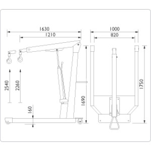 Складний гідравлічний кран 1,1 т: зручність і надійність від AC Hydraulic