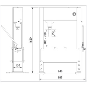 Пресс 25 т,  AC Hydraulic, PJ25H