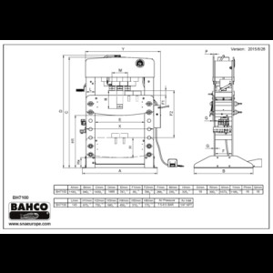 Прес гідравлічний 100т, BAHCO, BH7100