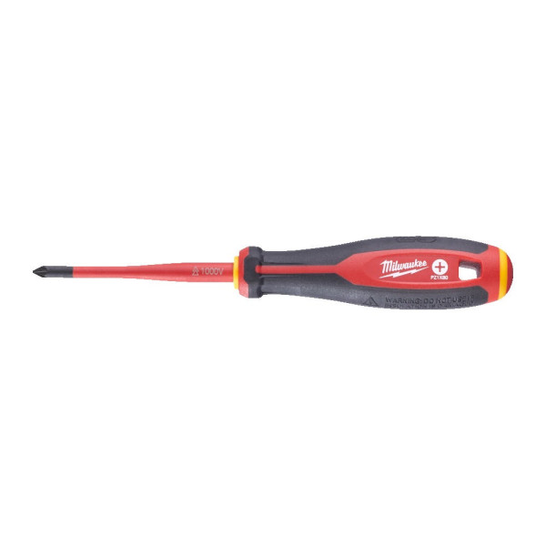 Викрутка з тригранною рукояткою ізольована VDE MILWAUKEE, PZ1 х 80мм Викрутка з тригранною рукояткою ізольована VDE MILWAUKEE, PZ1 х 80мм