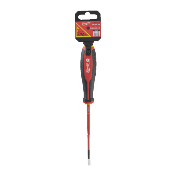 Викрутка з тригранною рукояткою ізольована VDE MILWAUKEE, SL 0,6х3,5х100мм Викрутка з тригранною рукояткою ізольована VDE MILWAUKEE, SL 0,6х3,5х100мм