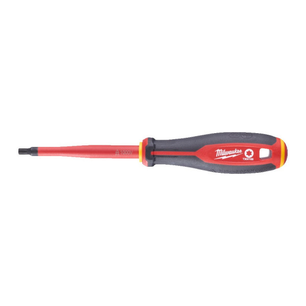 Викрутка з тригранною рукояткою ізольована VDE MILWAUKEE, T30х100мм Викрутка з тригранною рукояткою ізольована VDE MILWAUKEE, T30х100мм