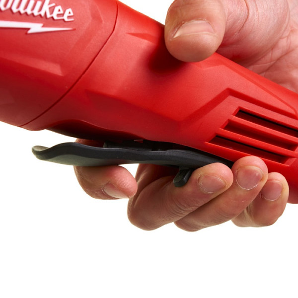Шліфмашина кутова MILWAUKEE, AG 13-125 XSPD, 1250Вт, діаметр 125мм (захисний кожух, бічна рукоять, опорна та притискна гайки, кл Шліфмашина кутова MILWAUKEE, AG 13-125 XSPD, 1250Вт, діаметр 125мм (захисний кожух, бічна рукоять, опорна та притискна гайки, кл