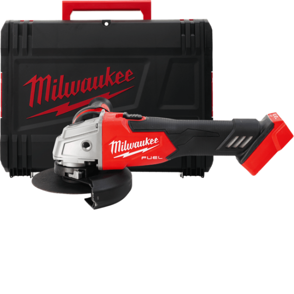 Шліфмашина кутова - болгарка акумуляторна безщіткова MILWAUKEE, M18 FSAG125X-0X, діаметр 125мм (каркас, антивібраційна бокова ру