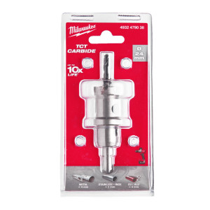 Коронка Holesaw TCT MILWAUKEE, для сталі/нержавіючої сталі, діаметр 24мм