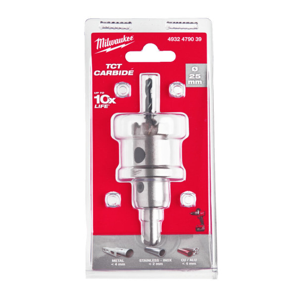 Коронка Holesaw TCT MILWAUKEE, для сталі/нержавіючої сталі, діаметр 25мм Коронка Holesaw TCT MILWAUKEE, для сталі/нержавіючої сталі, діаметр 25мм