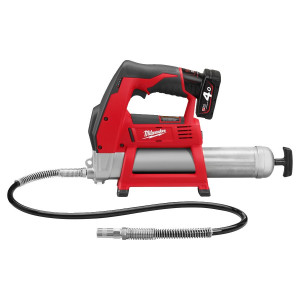 Шприц для змащування акумуляторний MILWAUKEE, M12 GG-401B (зарядний пристрій, 1 акумулятор М12 В4 4Ач, алюмінієва туба, сумка)
