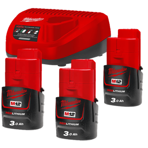Енергокомплект Li-Ion MILWAUKEE, M12 NRG-303 (заря...