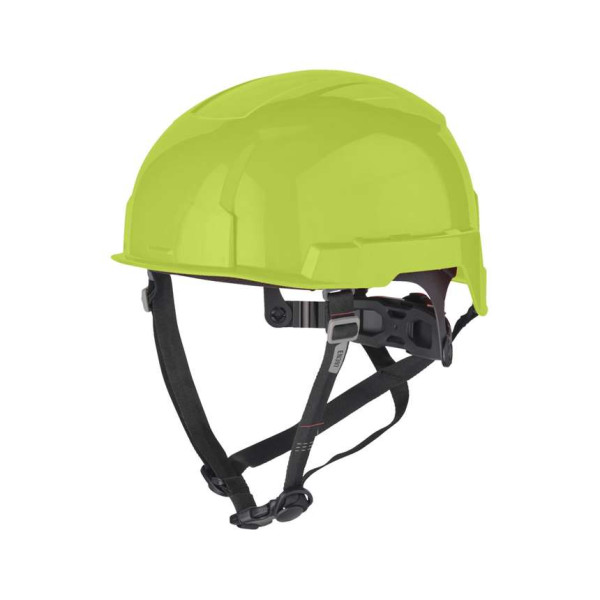 Шолом захисний з ремінцем EN 397 BOLT200 MILWAUKEE Hi-Vis, не вентильований, жовтий