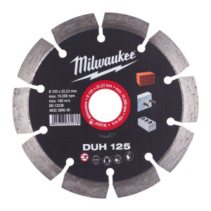 Диск алмазний MILWAUKEE DUH 125, діаметр 125мм (залізобетон, цегла)