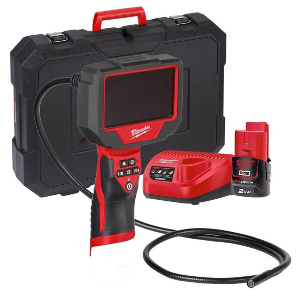 Камера інспекційна акумуляторна MILWAUKEE, M12 360IC12-201C, 1м (зарядний пристрій С12 С, 1 акумулятор 2Ач, кейс)