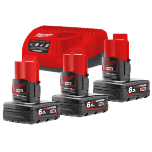 Енергокомплект Li-Ion MILWAUKEE, M12 NRG-603 (заря...