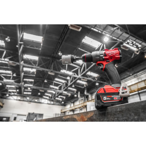 Дриль-шуруповерт акумуляторний безщітковий MILWAUKEE, M18 FDD3-0X,158Нм (каркас, кліпса для ременя, бічна ручка, HD кейс)