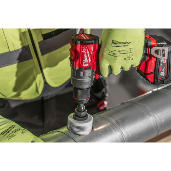 Дриль-шуруповерт акумуляторний безщітковий MILWAUKEE, M18 FDD3-502X, 158Нм (зарядний пристрій М12-18 FC, 2 акумулятори М18 В5 5А