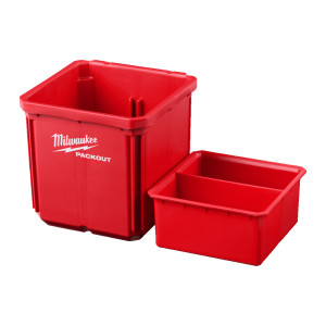 Контейнер 10x10см із вкладкою для дрібних предметів PACKOUT MILWAUKEE, 2шт