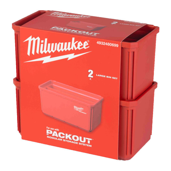 Контейнер 10x20см із вкладкою для дрібних предметів PACKOUT MILWAUKEE, 2шт Контейнер 10x20см із вкладкою для дрібних предметів PACKOUT MILWAUKEE, 2шт