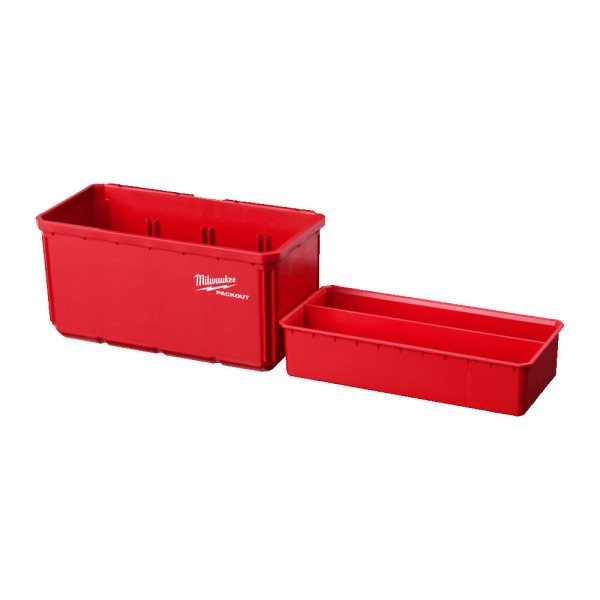 Контейнер 10x20см із вкладкою для дрібних предметів PACKOUT MILWAUKEE, 2шт Контейнер 10x20см із вкладкою для дрібних предметів PACKOUT MILWAUKEE, 2шт