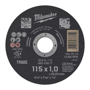 Диск відрізний по металу MILWAUKEE, SCS 41/115x1, ...