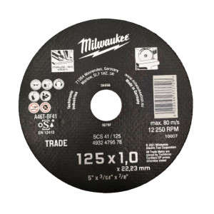 Диск відрізний по металу MILWAUKEE Trade, SCS 41/1...