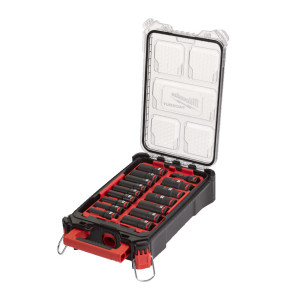 Набір головок ударних ShW 1/2" STD PACKOUT MILWAUKEE, подовжених, (10-24мм) (16шт) пластиковий органайзер