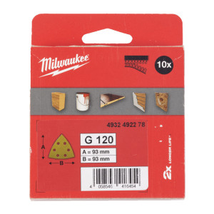Папір шліфувальний HP MILWAUKEE, 93х93х93мм HL, зе...