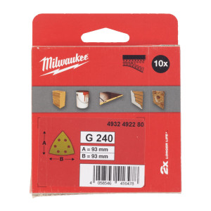 Папір шліфувальний HP MILWAUKEE, 93х93х93мм HL, зе...