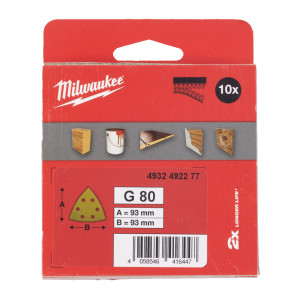 Папір шліфувальний HP MILWAUKEE, 93х93х93мм HL, зе...
