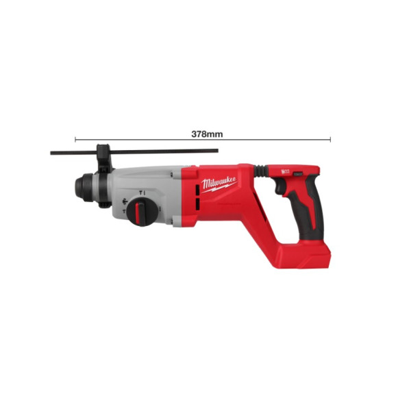 Перфоратор акумуляторний безщітковий SDS-PLUS MILWAUKEE, M18 BLHACD26-0, 2,6Дж (каркас, бічна рукоять, обмежувач глибини, картон Перфоратор акумуляторний безщітковий SDS-PLUS MILWAUKEE, M18 BLHACD26-0, 2,6Дж (каркас, бічна рукоять, обмежувач глибини, картон