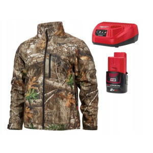 Куртка з підігрівом MILWAUKEE, M12 HJCAMO6-201 (XXXL), камуфляжна (розмір XXXL) (+зар.пр., 1 акум.Х 2Аг)