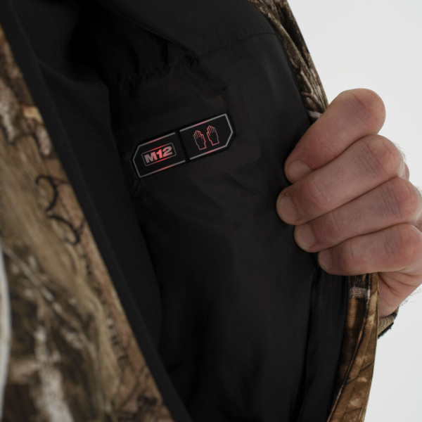 Куртка з підігрівом MILWAUKEE, M12 HJCAMO6-201(XXL), камуфляжна (розмір XXL) (+зар.пр., 1 акум.Х 2Аг)