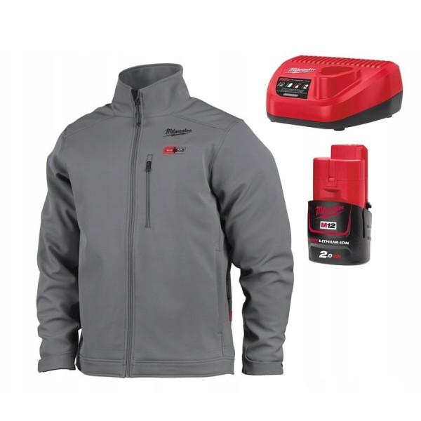Куртка з підігрівом MILWAUKEE, M12 HJGREY5-201(S), сіра (розмір S) (+зар.пр., 1 акум.Х 2Аг) Куртка з підігрівом MILWAUKEE, M12 HJGREY5-201(S), сіра (розмір S) (+зар.пр., 1 акум.Х 2Аг)