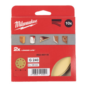 Папір шліфувальний HP MILWAUKEE діаметр 125/8 HL, ...