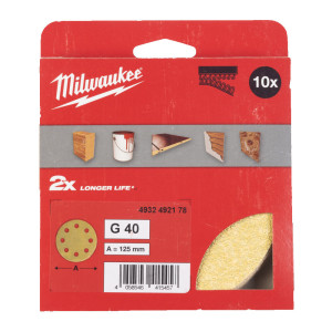 Папір шліфувальний HP MILWAUKEE діаметр 125/8 HL, ...