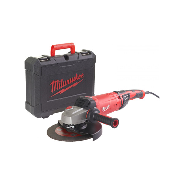Шліфмашина кутова MILWAUKEE, AGVKB 24-230 EKX DMS, 2400Вт, діаметр 230мм (захисний кожух, антивібраційна рукоять, опорна та прит Шліфмашина кутова MILWAUKEE, AGVKB 24-230 EKX DMS, 2400Вт, діаметр 230мм (захисний кожух, антивібраційна рукоять, опорна та прит