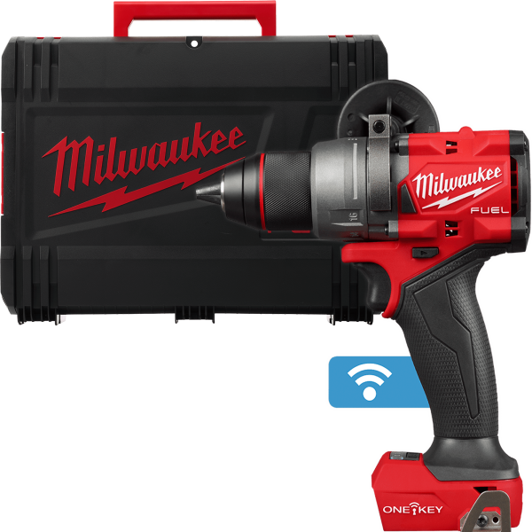 Дриль-шуруповерт з ударом акумуляторний безщітковий MILWAUKEE, M18 ONEPD3-0X, 158Нм (каркас, кліпса для ременя, бічна ручка, HDк Дриль-шуруповерт з ударом акумуляторний безщітковий MILWAUKEE, M18 ONEPD3-0X, 158Нм (каркас, кліпса для ременя, бічна ручка, HDк