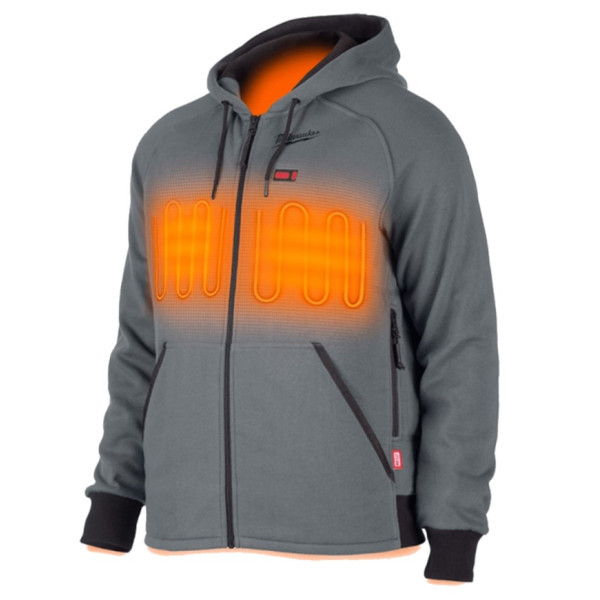 Толстовка з підігрівом MILWAUKEE, M12 HHGREY4-0 (XXL), сіра (розмір XXL)