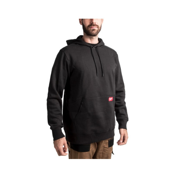 Толстовка MILWAUKEE, WH MW BL XXL з капюшоном, чорна, (розмір XXL)