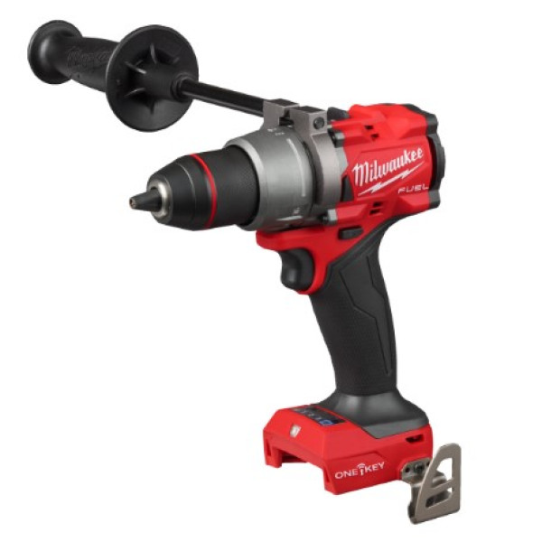 Дриль-шуруповерт акумуляторний безщітковий MILWAUKEE, M18 ONEDD3-0X, 158Нм (каркас, кліпса для ременя, бічна рукоять, HD кейс)