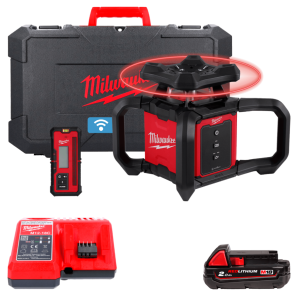 Рівень лазерний ротаційний акумуляторний MILWAUKEE M18 RLOH600-201C 600м (1 акумулятор M18 B2, зарядний пристрій M12-18C, пласти
