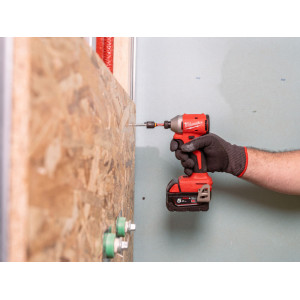 Шуруповерт ударний акумуляторний безщітковий 1/4'' HEX MILWAUKEE, M18 BLIDRC-0. 190Нм (каркас, кліпса для ременя, картонне пакув
