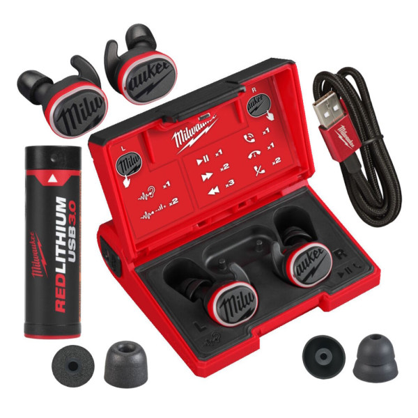 Навушники акумуляторні для роботи, з захистом слуху MILWAUKEE L4 RLEPB-301 USB Bluetooth Навушники акумуляторні для роботи, з захистом слуху MILWAUKEE L4 RLEPB-301 USB Bluetooth