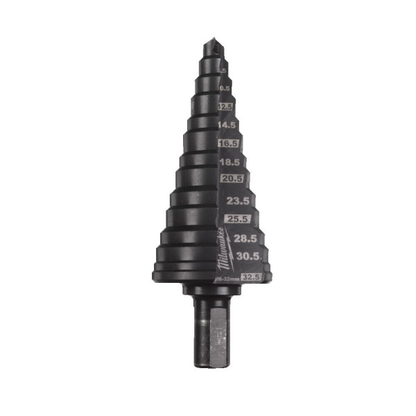 Свердло ступінчасте Step Drill COBALT ALCRN MILWAUKEE, діаметр 6-32мм з кроком 2мм