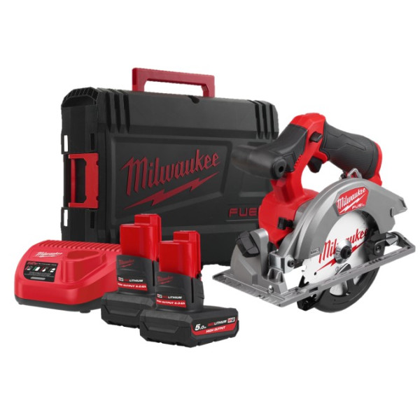 Пила дискова ручна акумуляторна безщіткова MILWAUKEE, M12 FCS442-502X, діаметр 140мм (зарядний пристрій С12 С, 2 акумулятори М12 Пила дискова ручна акумуляторна безщіткова MILWAUKEE, M12 FCS442-502X, діаметр 140мм (зарядний пристрій С12 С, 2 акумулятори М12