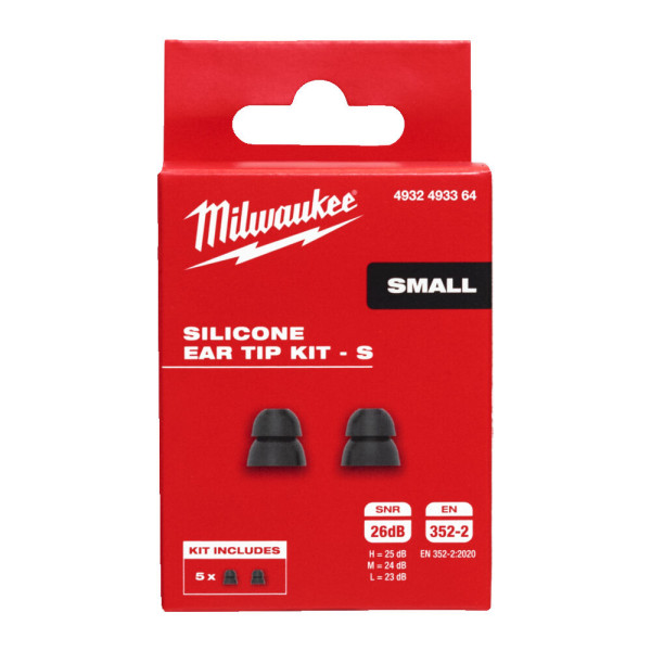 Комплект вкладишів змінних силіконових 2-х шарових (амбушюр) MILWAUKEE, S, 5 пар. (для L4 RLEPB) картонна упаковка