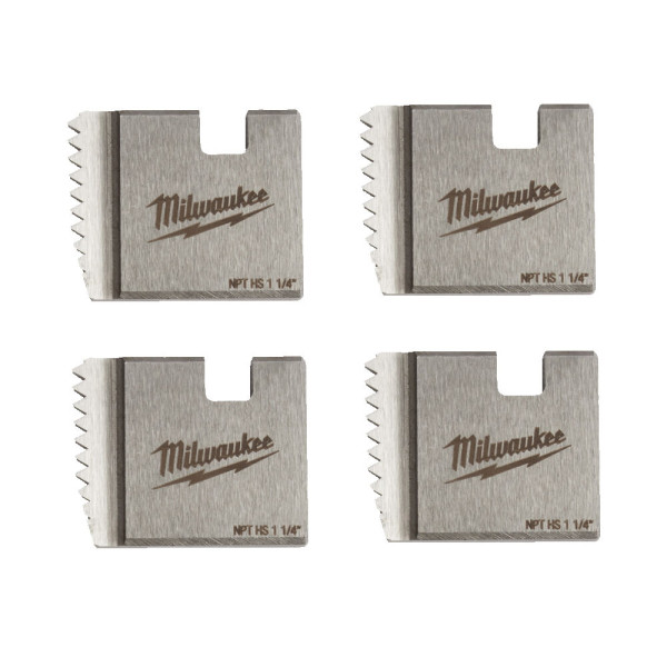 Плашки для нарізання різблення MILWAUKEE, FPTD 1-1/4" NPT HS (4шт) (для M18 FPT)