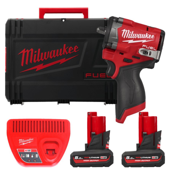 Гайковерт акумуляторний безщітковий 3/8'' MILWAUKEE, M12 FCIWF38G3-502X, 745Нм, з кільцем (зарядний пристрій С12 С, 2 акумулятор Гайковерт акумуляторний безщітковий 3/8'' MILWAUKEE, M12 FCIWF38G3-502X, 745Нм, з кільцем (зарядний пристрій С12 С, 2 акумулятор
